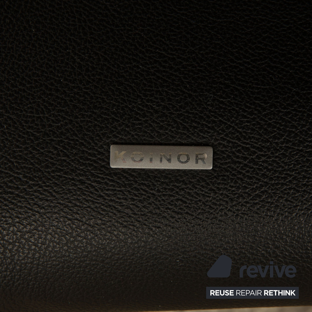 Koinor Rossini Leder Dreisitzer Schwarz manuelle Funktion Sofa Couch