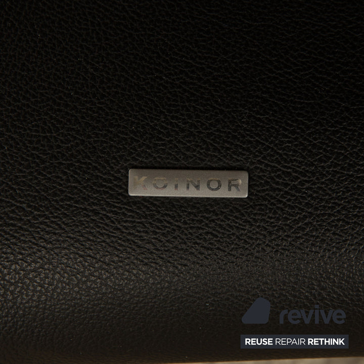 Koinor Rossini Leder Dreisitzer Schwarz manuelle Funktion Sofa Couch