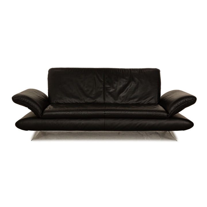 Koinor Rossini Leder Dreisitzer Schwarz manuelle Funktion Sofa Couch