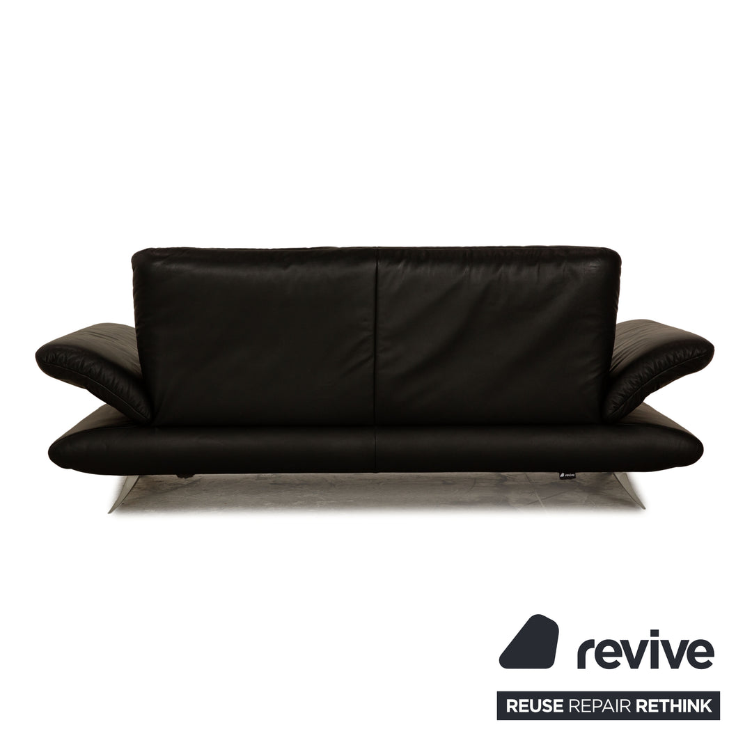 Koinor Rossini Leder Dreisitzer Schwarz manuelle Funktion Sofa Couch