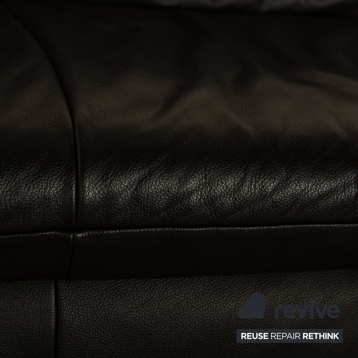Koinor Rossini Leder Dreisitzer Schwarz manuelle Funktion Sofa Couch