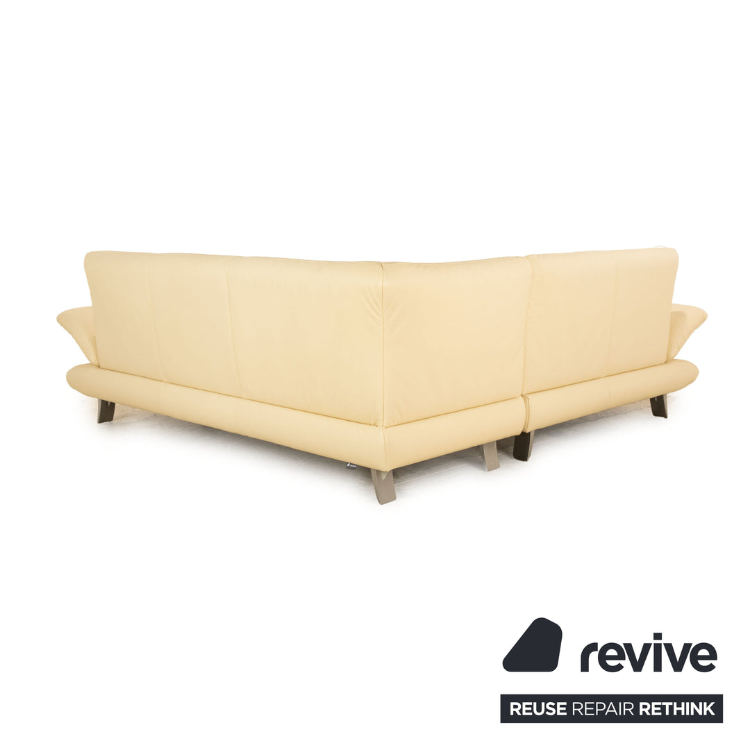 Koinor Rossini Leder Ecksofa Beige Sofa Couch manuelle Funktion