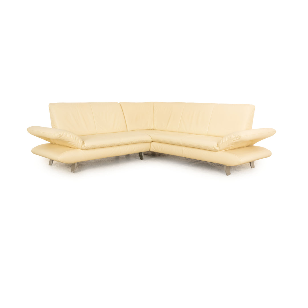 Koinor Rossini Leder Ecksofa Beige Sofa Couch manuelle Funktion