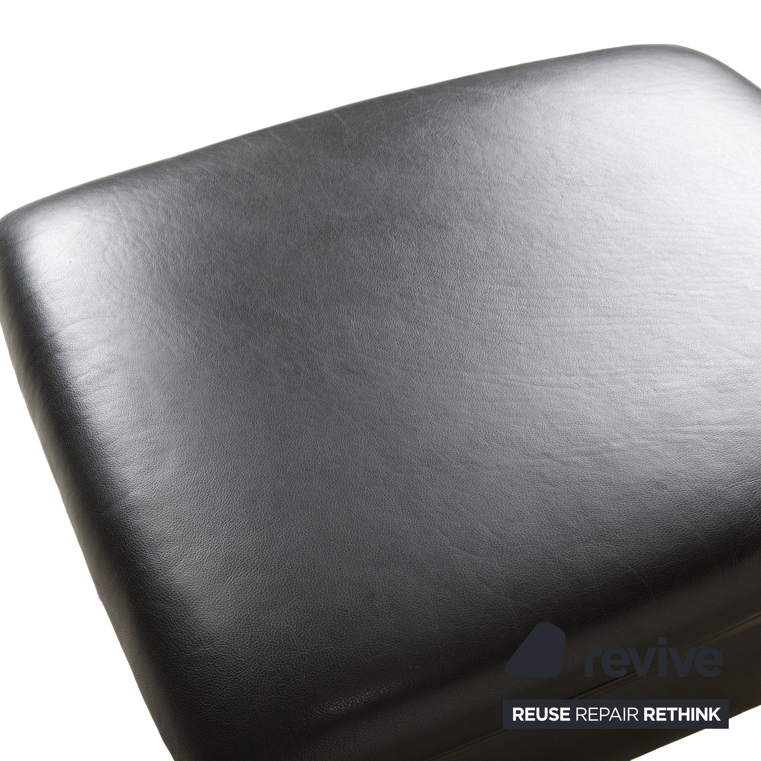 Koinor Rossini Leather Stool Anthracite Dark Grey