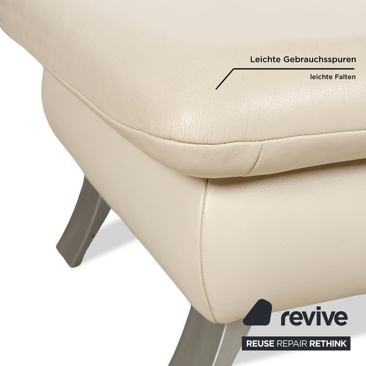 Koinor Rossini Leather Stool Beige Cream