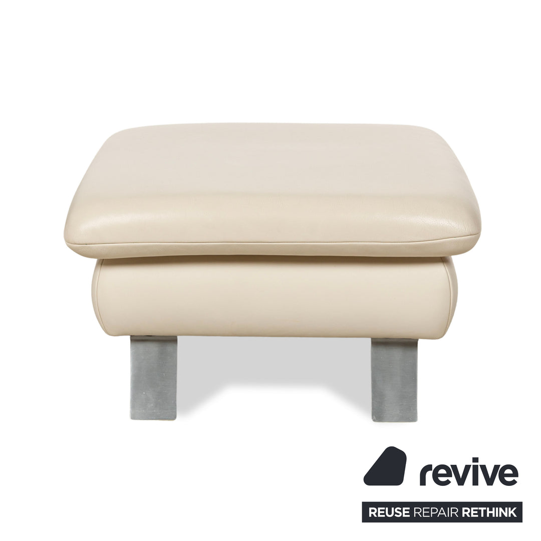 Koinor Rossini Leather Stool Beige Cream