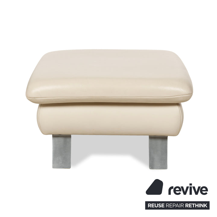 Koinor Rossini Leather Stool Beige Cream