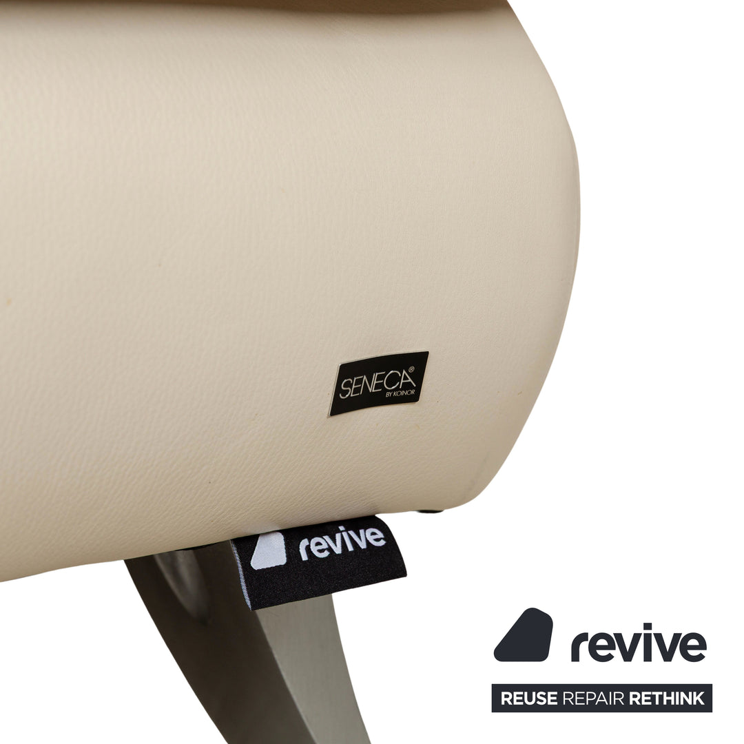 Koinor Rossini Leather Stool Beige Cream