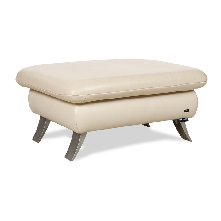 Koinor Rossini Leather Stool Beige Cream