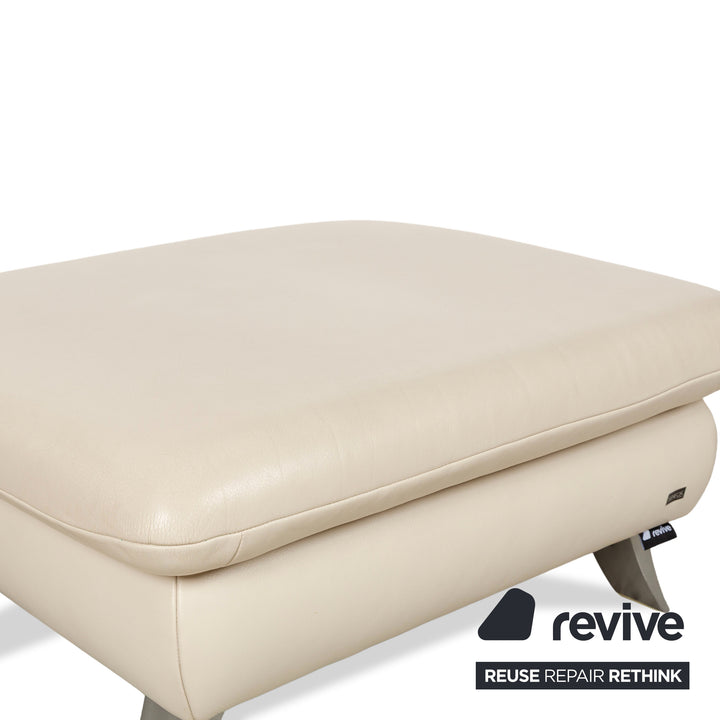Koinor Rossini Leather Stool Beige Cream