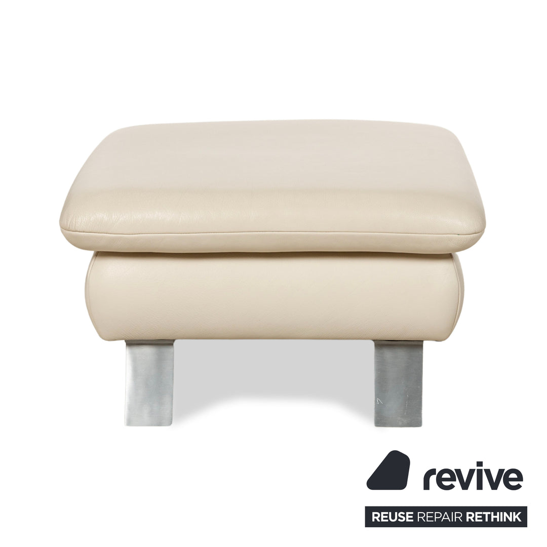 Koinor Rossini Leather Stool Beige Cream