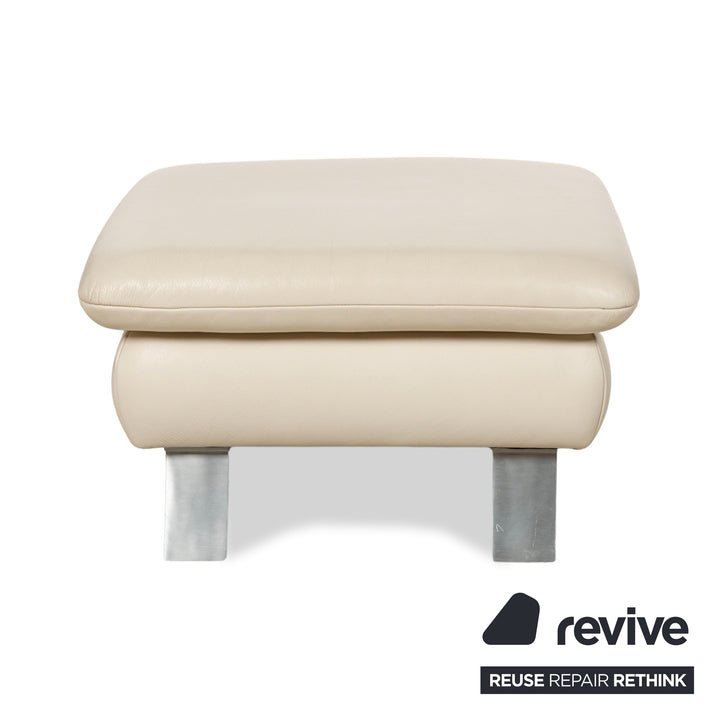 Koinor Rossini Leather Stool Beige Cream