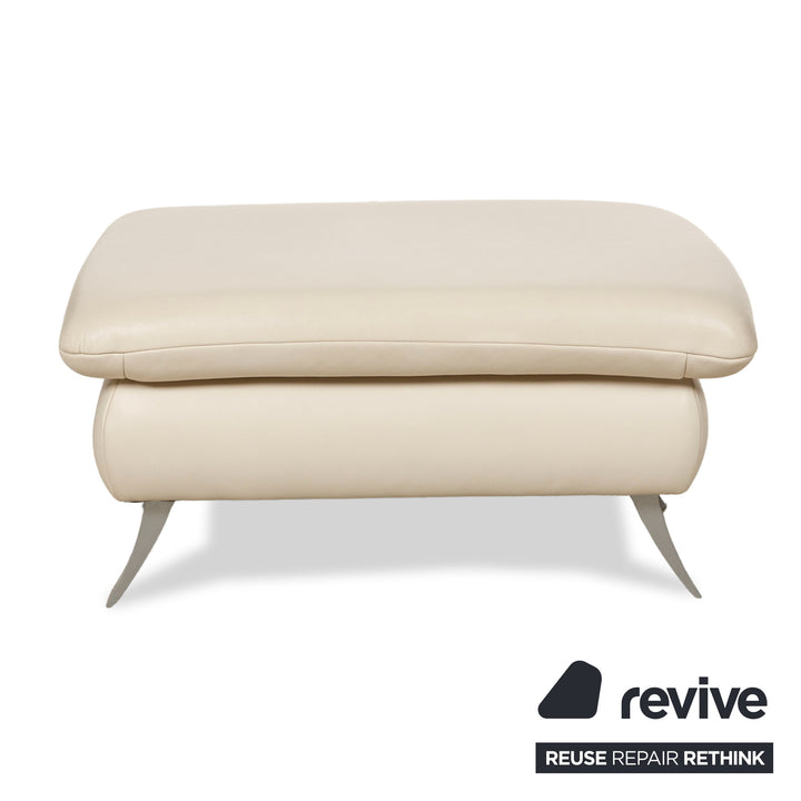 Koinor Rossini Leather Stool Beige Cream