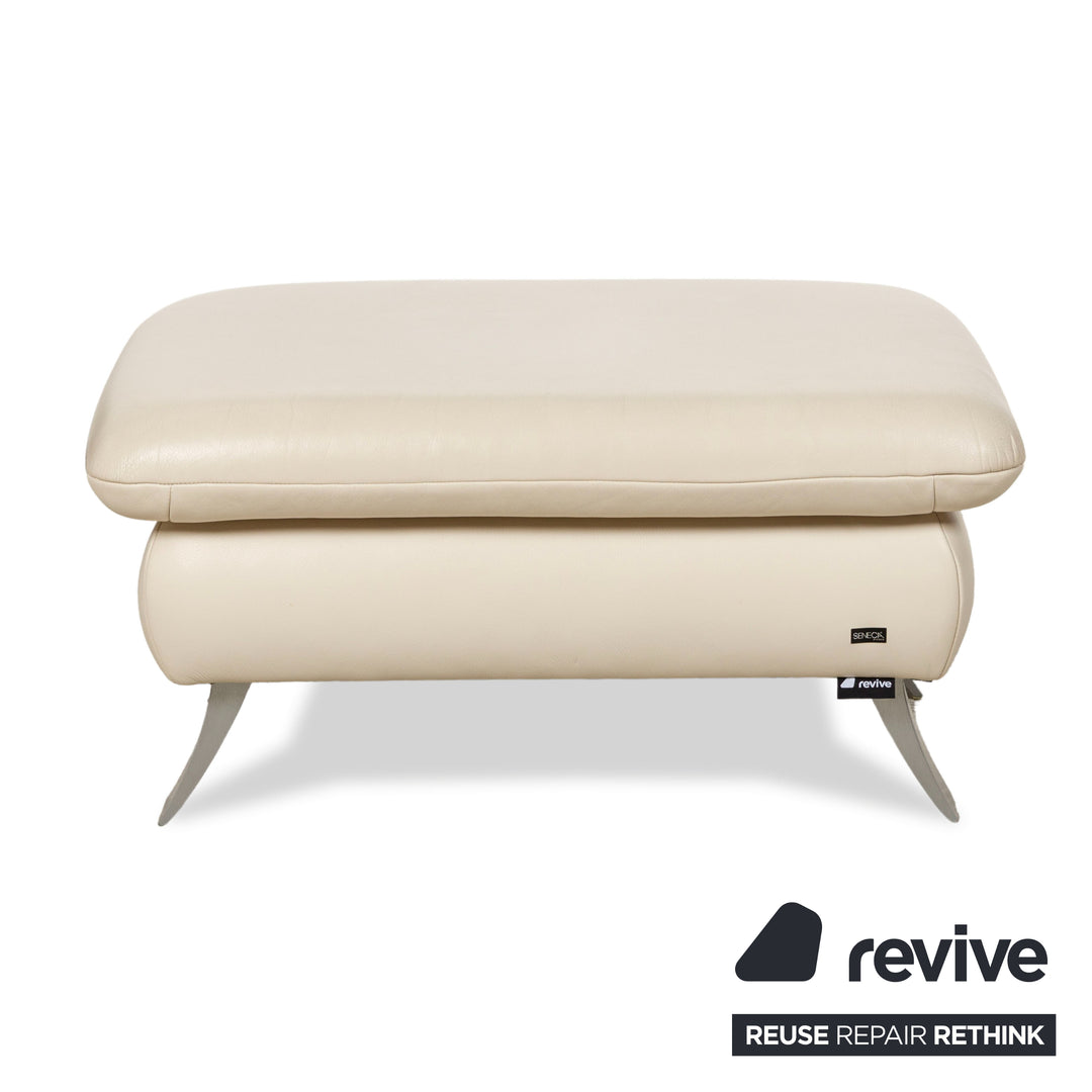 Koinor Rossini Leather Stool Beige Cream