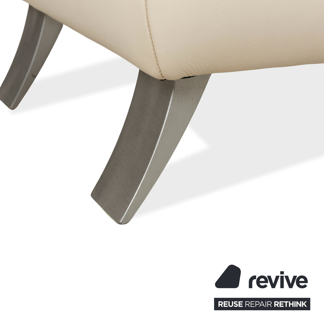 Koinor Rossini Leather Stool Beige Cream