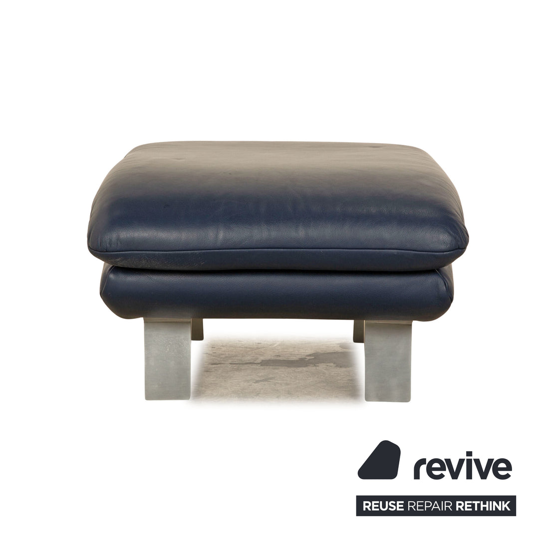 Koinor Rossini Leather Stool Blue