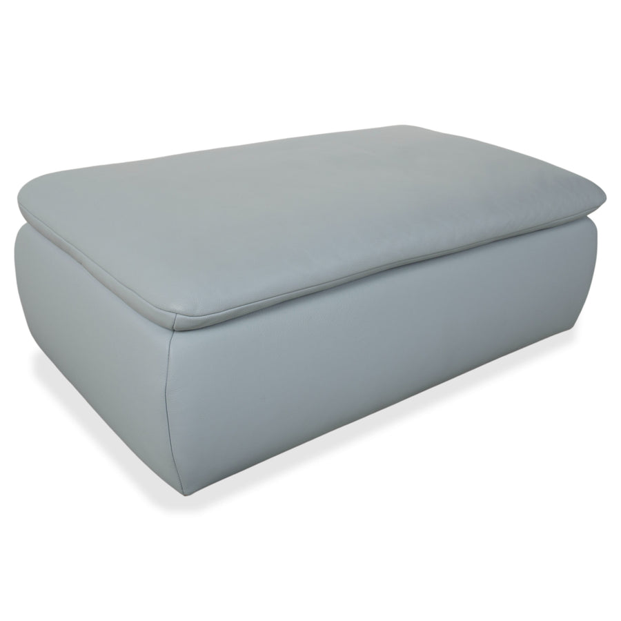 Koinor Rossini Leder Hocker Blau Grau