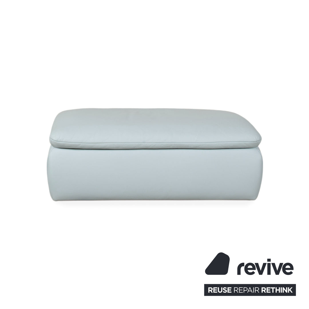 Koinor Rossini Leather Stool Blue Grey