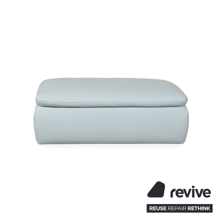 Koinor Rossini Leather Stool Blue Grey