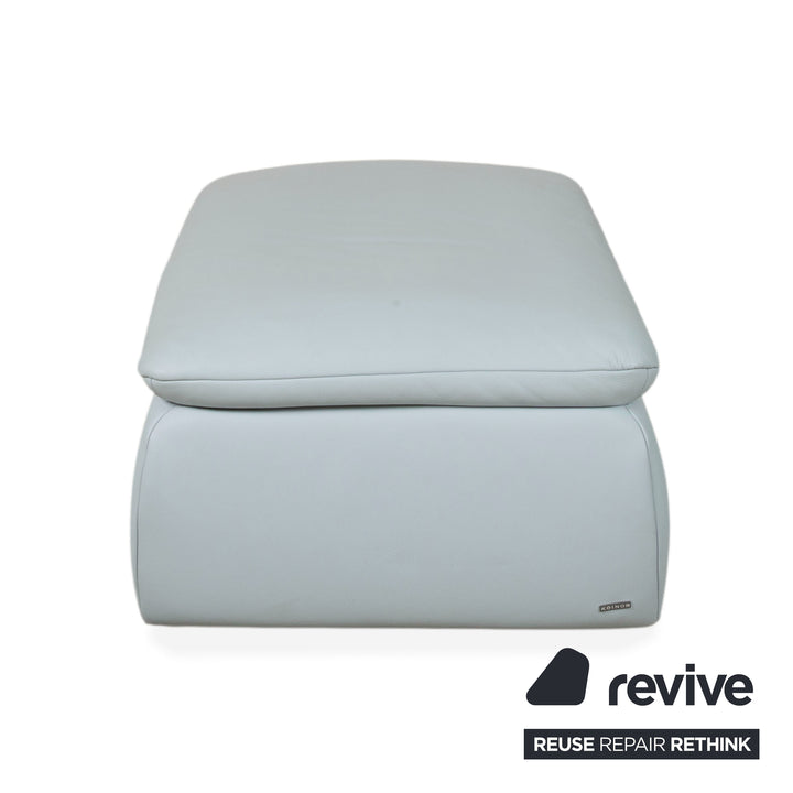 Koinor Rossini Leder Hocker Blau Grau