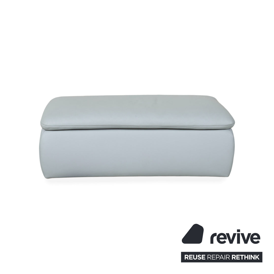 Koinor Rossini Leather Stool Blue Grey