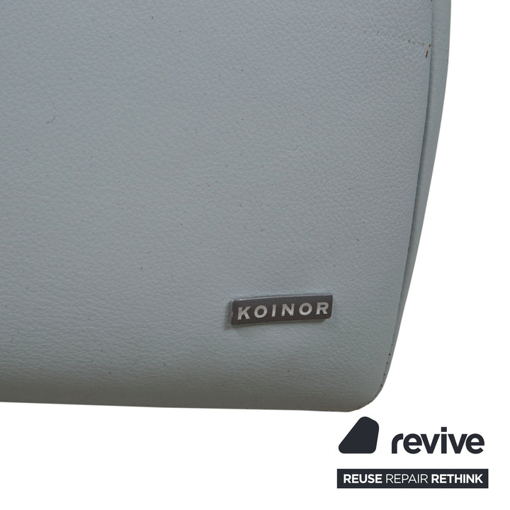 Koinor Rossini Leder Hocker Blau Grau