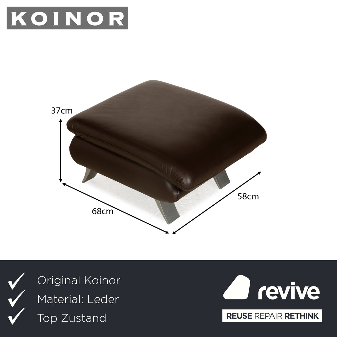 Koinor Rossini Leder Hocker Braun