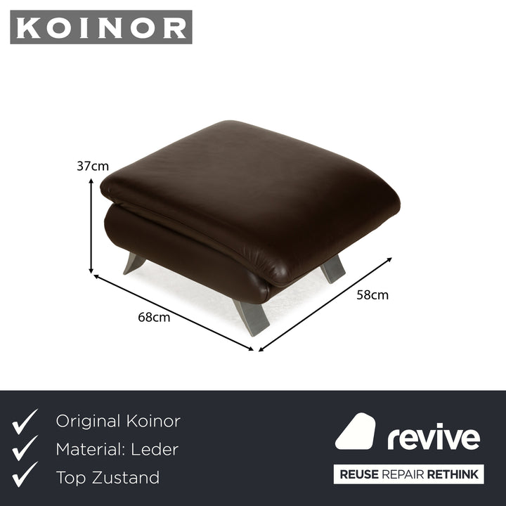 Koinor Rossini Leder Hocker Braun