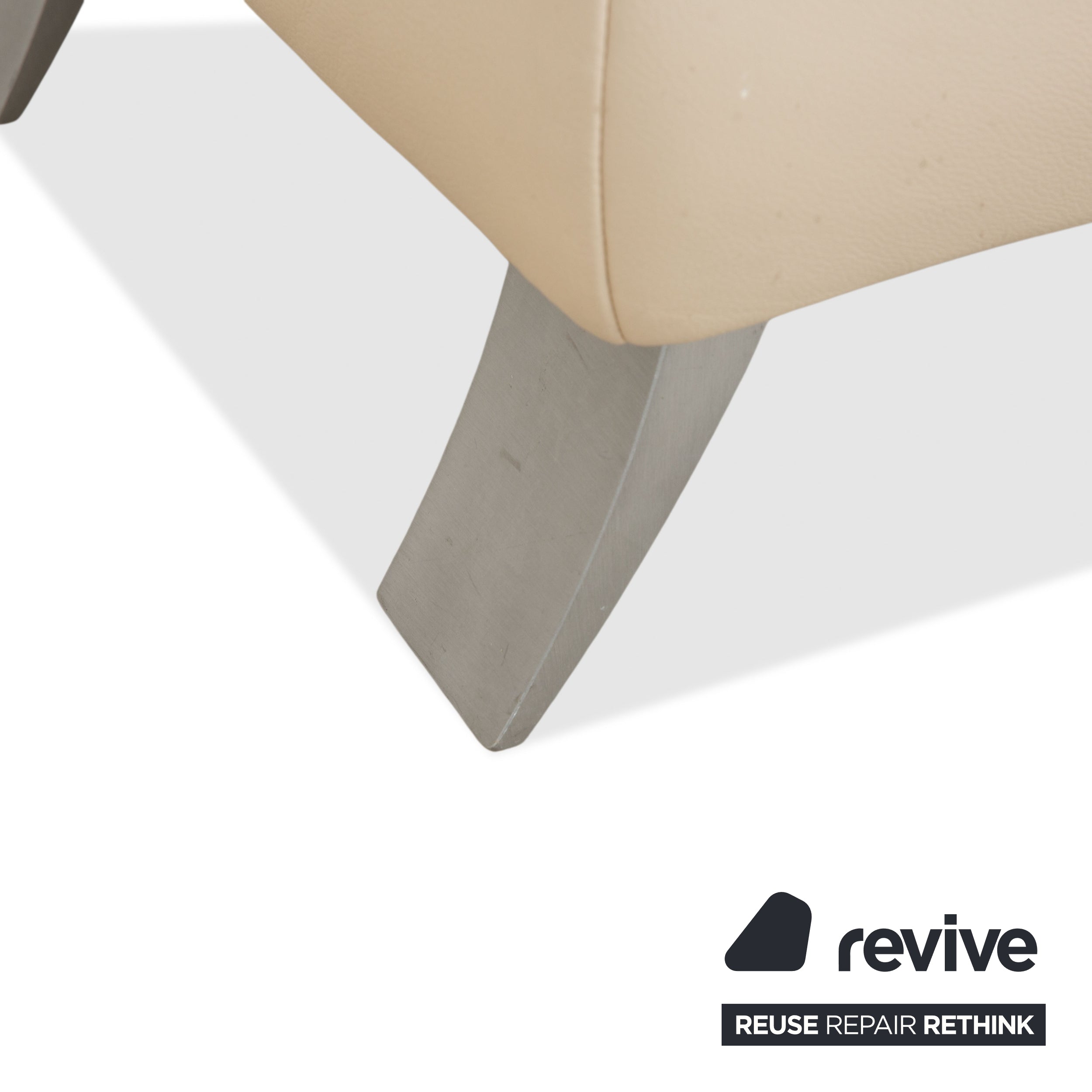 Koinor Rossini Leder Hocker Creme Beige