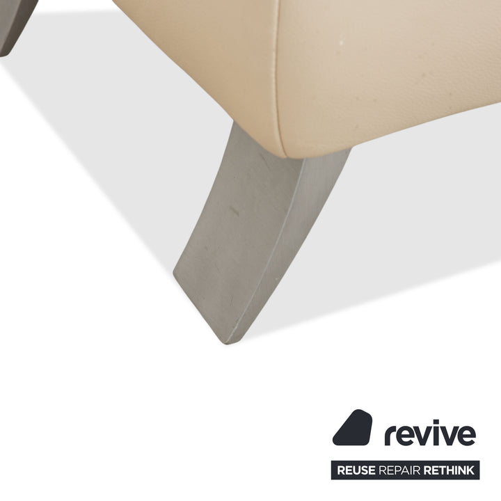 Koinor Rossini Leder Hocker Creme Beige