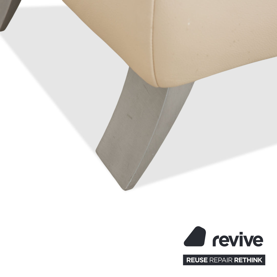 Koinor Rossini Leder Hocker Creme Beige