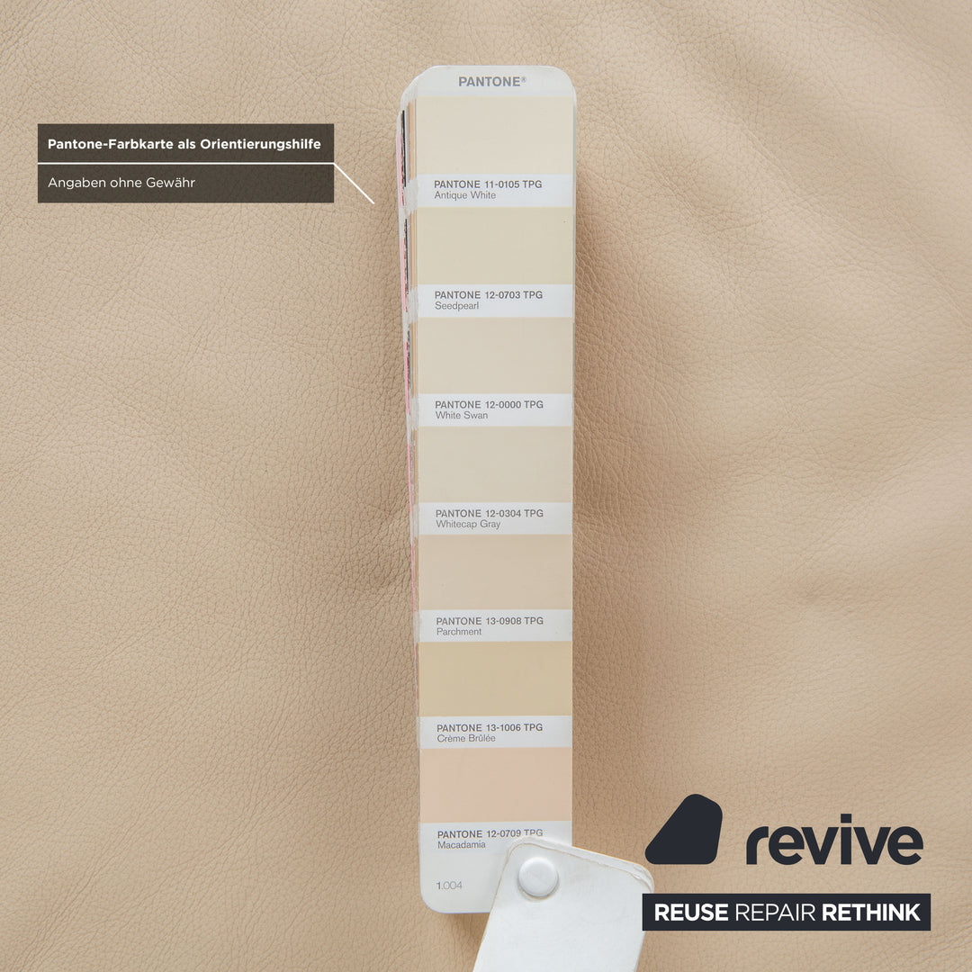 Koinor Rossini Leder Hocker Creme Beige