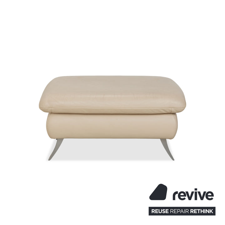 Koinor Rossini Leder Hocker Creme Beige