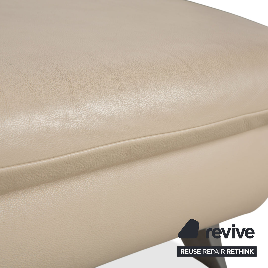 Koinor Rossini Leder Hocker Creme Beige