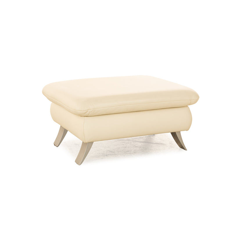 Koinor Rossini Leather Stool Cream White Pearl White