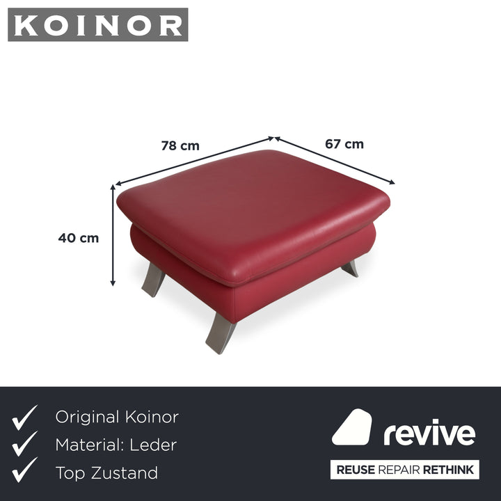 Koinor Rossini Leather Stool Red