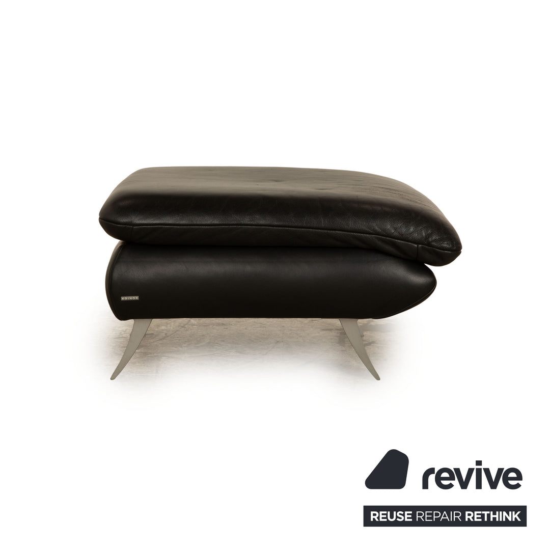 Koinor Rossini Leather Stool Black