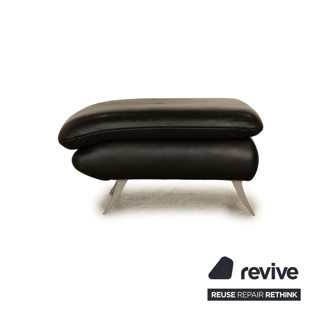 Koinor Rossini Leather Stool Black