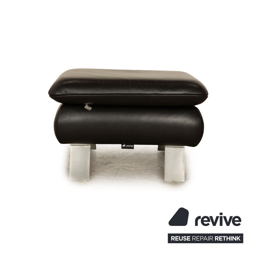 Koinor Rossini Leather Stool Black