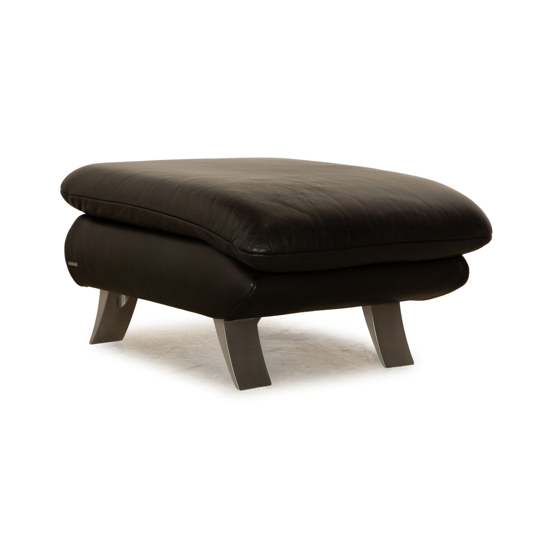 Koinor Rossini Leather Stool Black