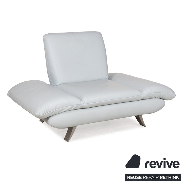 Koinor Rossini Leder Sessel Blau Eisblau manuelle Funktion