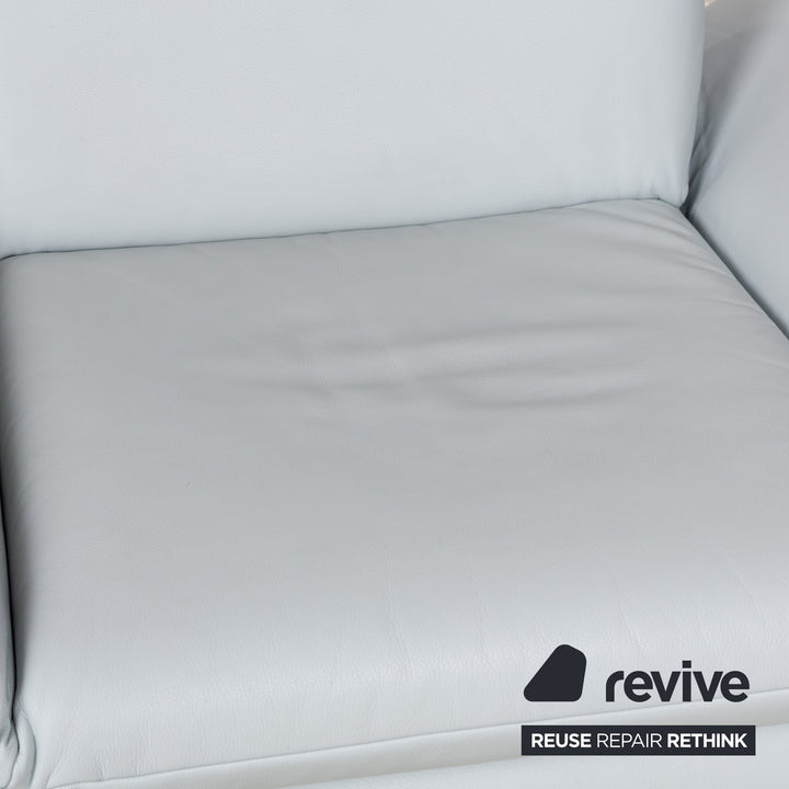 Koinor Rossini Leder Sessel Blau Eisblau manuelle Funktion