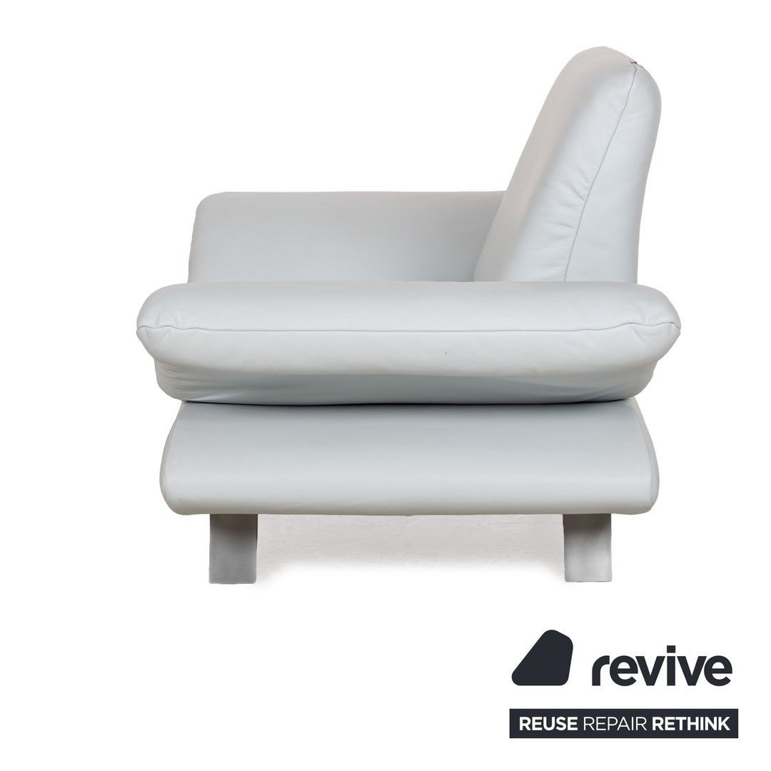 Koinor Rossini Leder Sessel Blau Eisblau manuelle Funktion