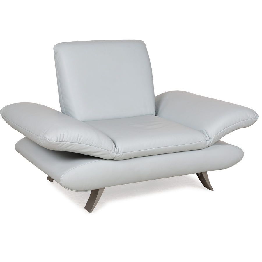 Koinor Rossini Leder Sessel Blau Eisblau manuelle Funktion