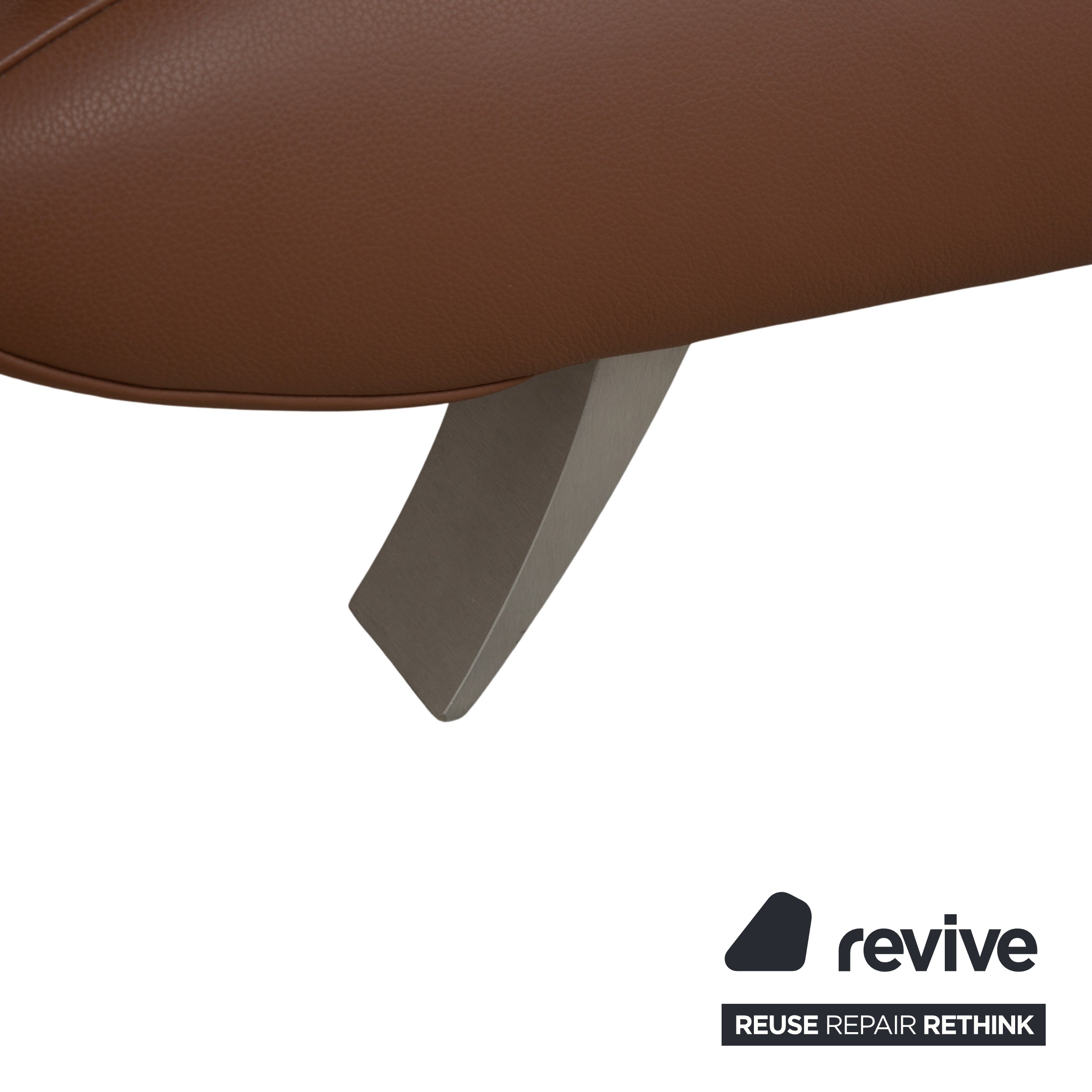 Fauteuil en cuir marron Koinor Rossini à commande manuelle