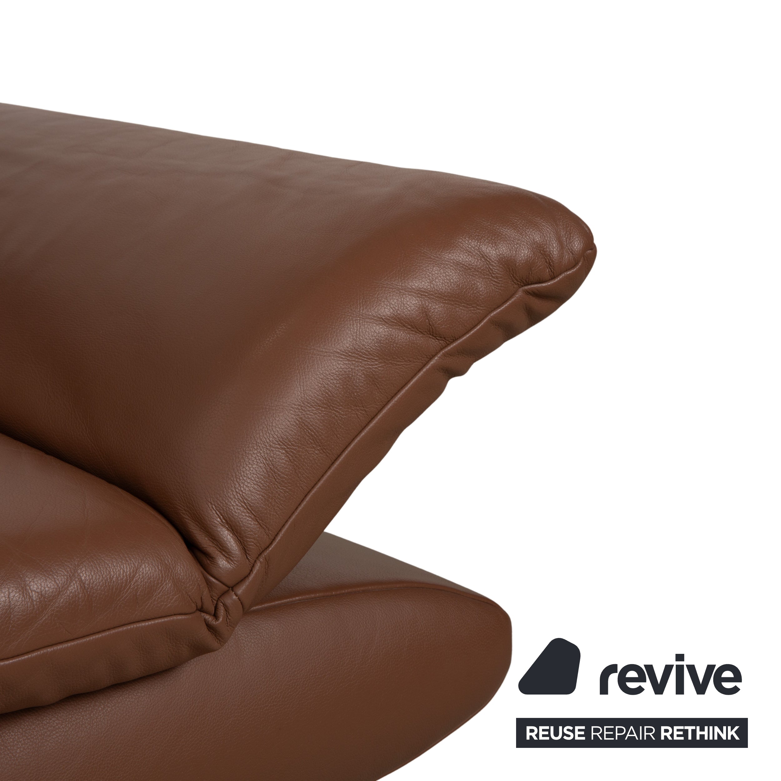 Fauteuil en cuir marron Koinor Rossini à commande manuelle