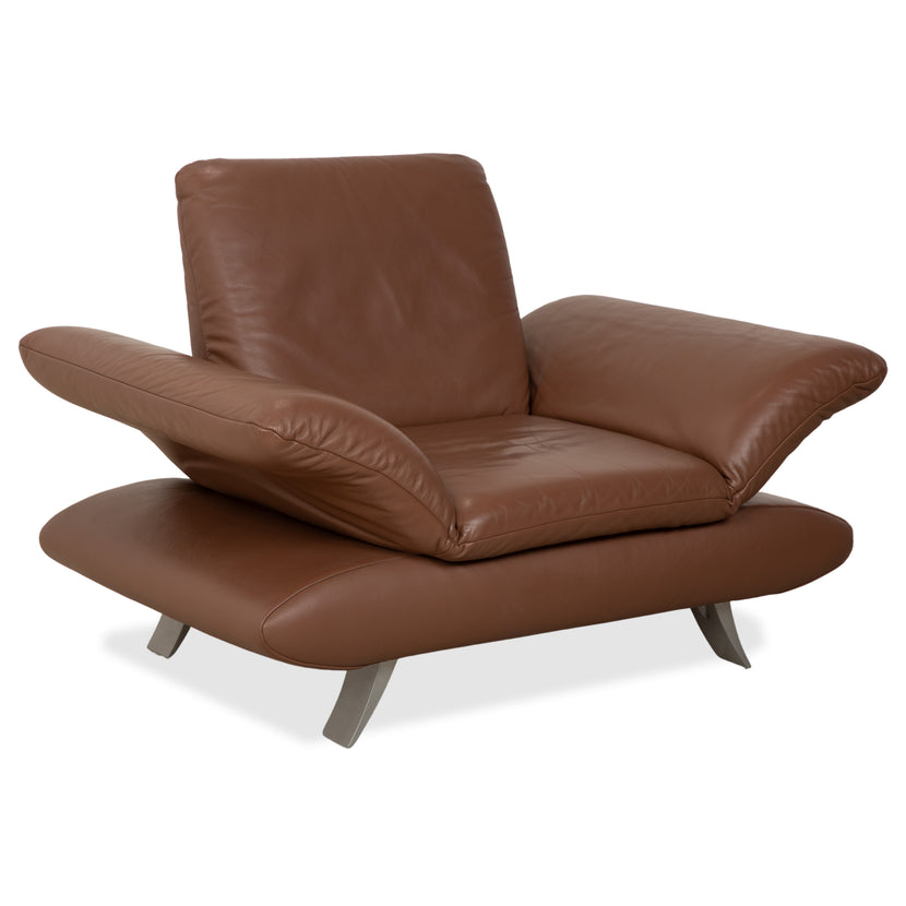 Fauteuil en cuir marron Koinor Rossini à commande manuelle