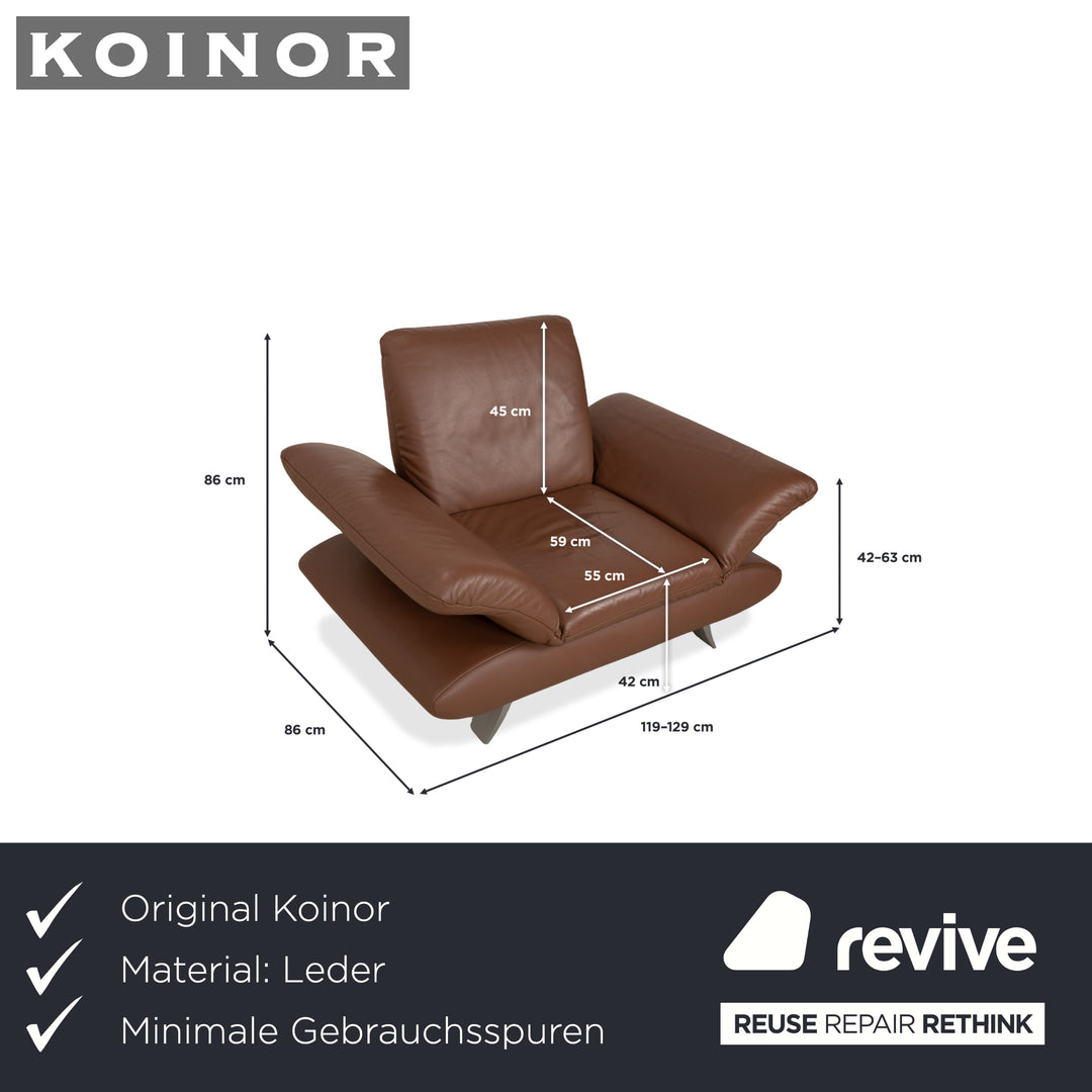 Koinor Rossini Leder Sessel Braun manuelle Funktion