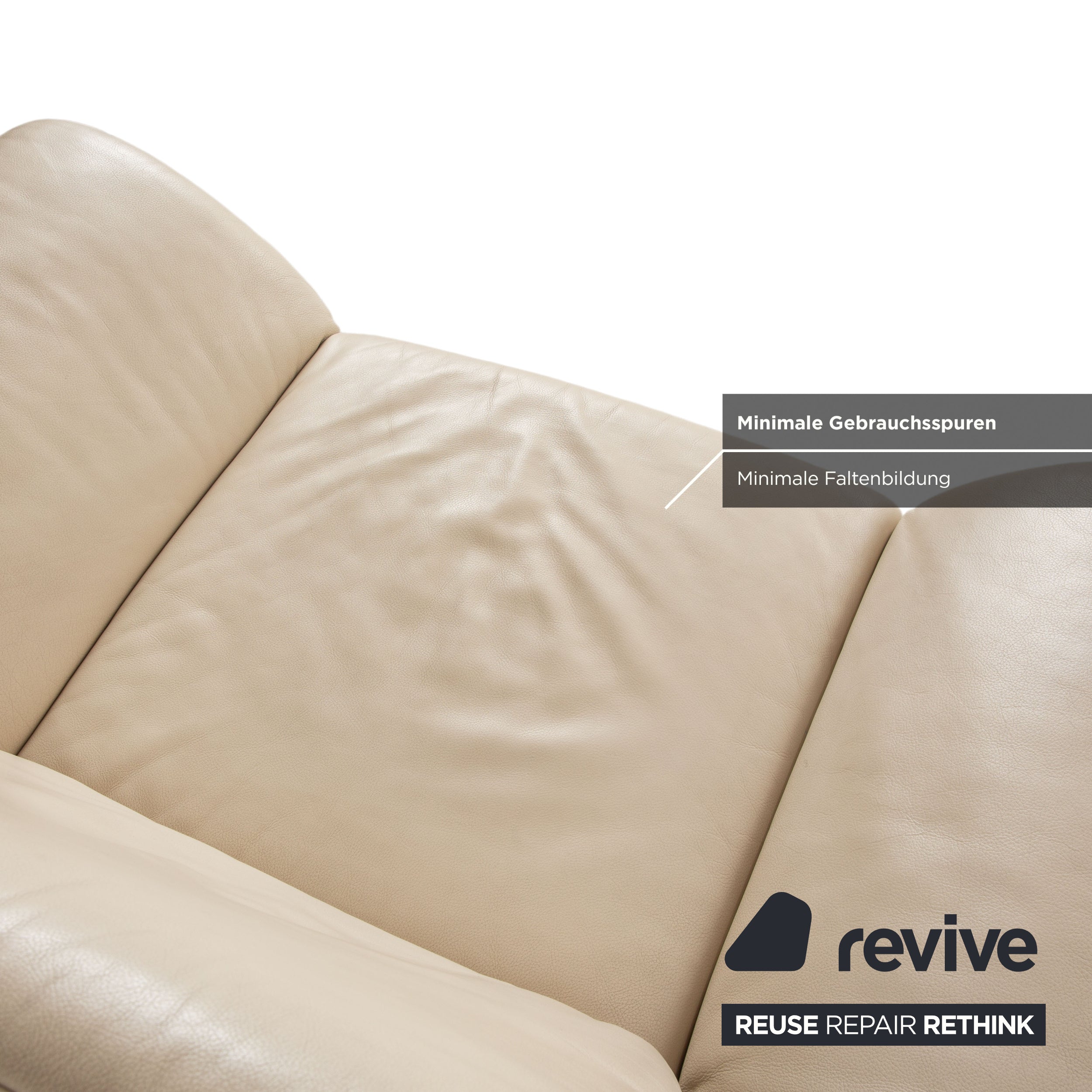 Koinor Rossini Leder Sessel Creme Beige manuelle Funktion