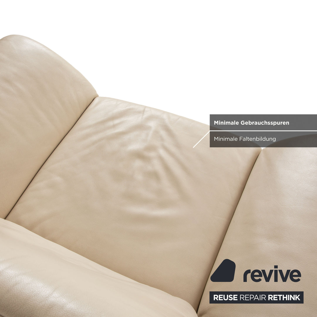 Koinor Rossini Leder Sessel Creme Beige manuelle Funktion